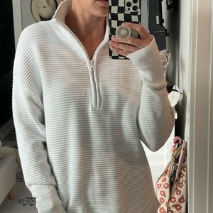 Aerie 1/4 Zip Ribbed Sweater Size Small